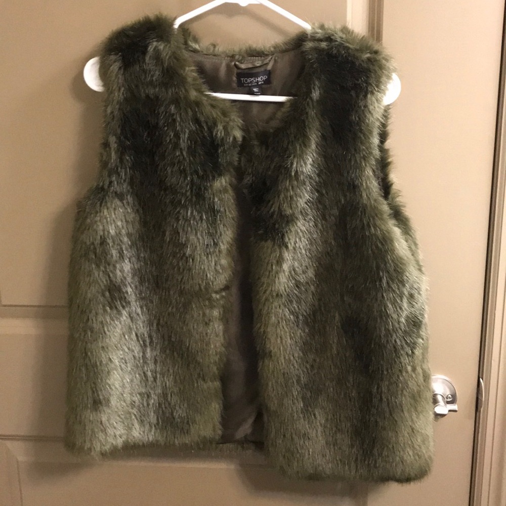 Top Shop Faux Fur Vest